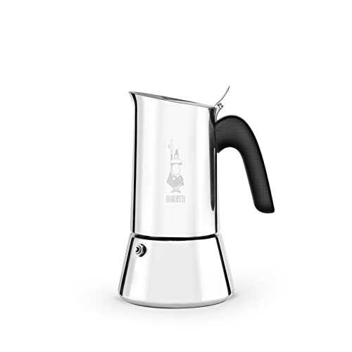 Bialetti - New Venus Induction, Stovetop Coffee Maker, Suitable for all Types of Hobs, Stainless Steel, 6 Cups (7.9 Oz), Silver