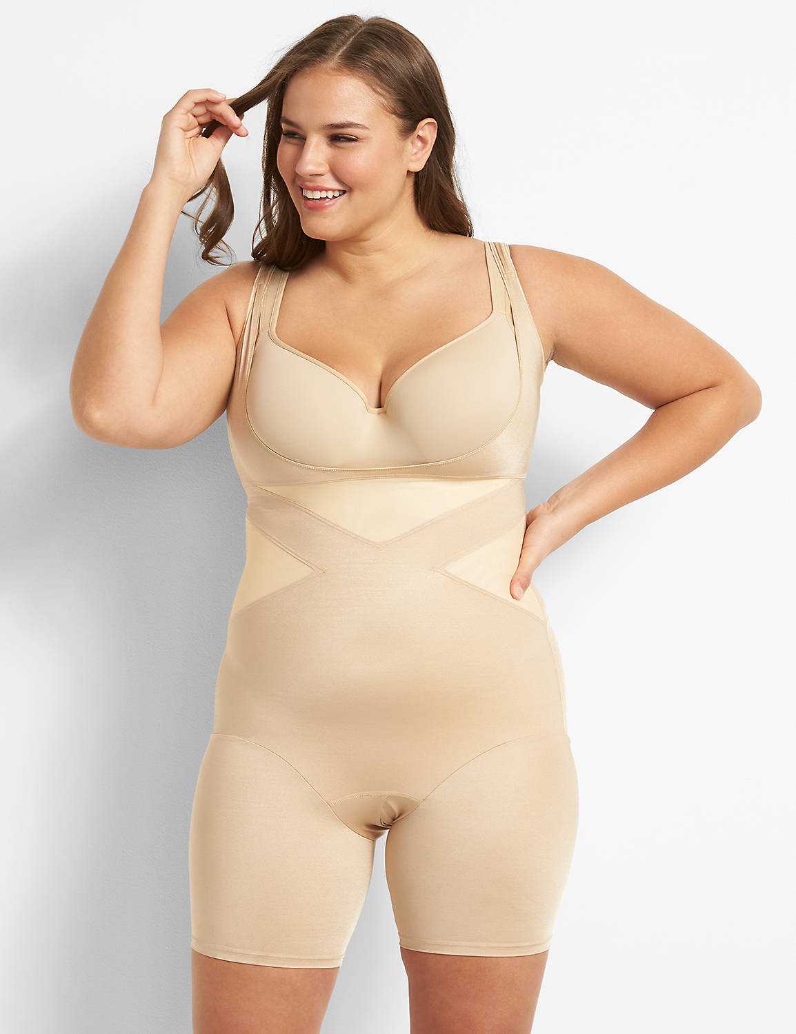 Lane Bryant Shape by Cacique Open Bust Thigh Shaper