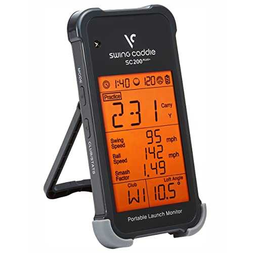 Voice Caddie SC200 Plus Portable Golf Launch Monitor and Swing Analyzer with Real-Time Shot Data Tracking | 12-Hour Battery Life | Indoor or Outdoor Use | 30-320 Yards