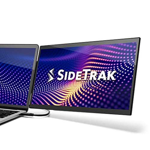 SideTrak Swivel Pro 13.3" Ultra Slim Attachable Portable Monitor, FHD IPS 1080p Laptop Screens with Kickstand + Unique Patented Swivel Hinge, for Mac, PC, and Chromebook, USB-C Port Connection
