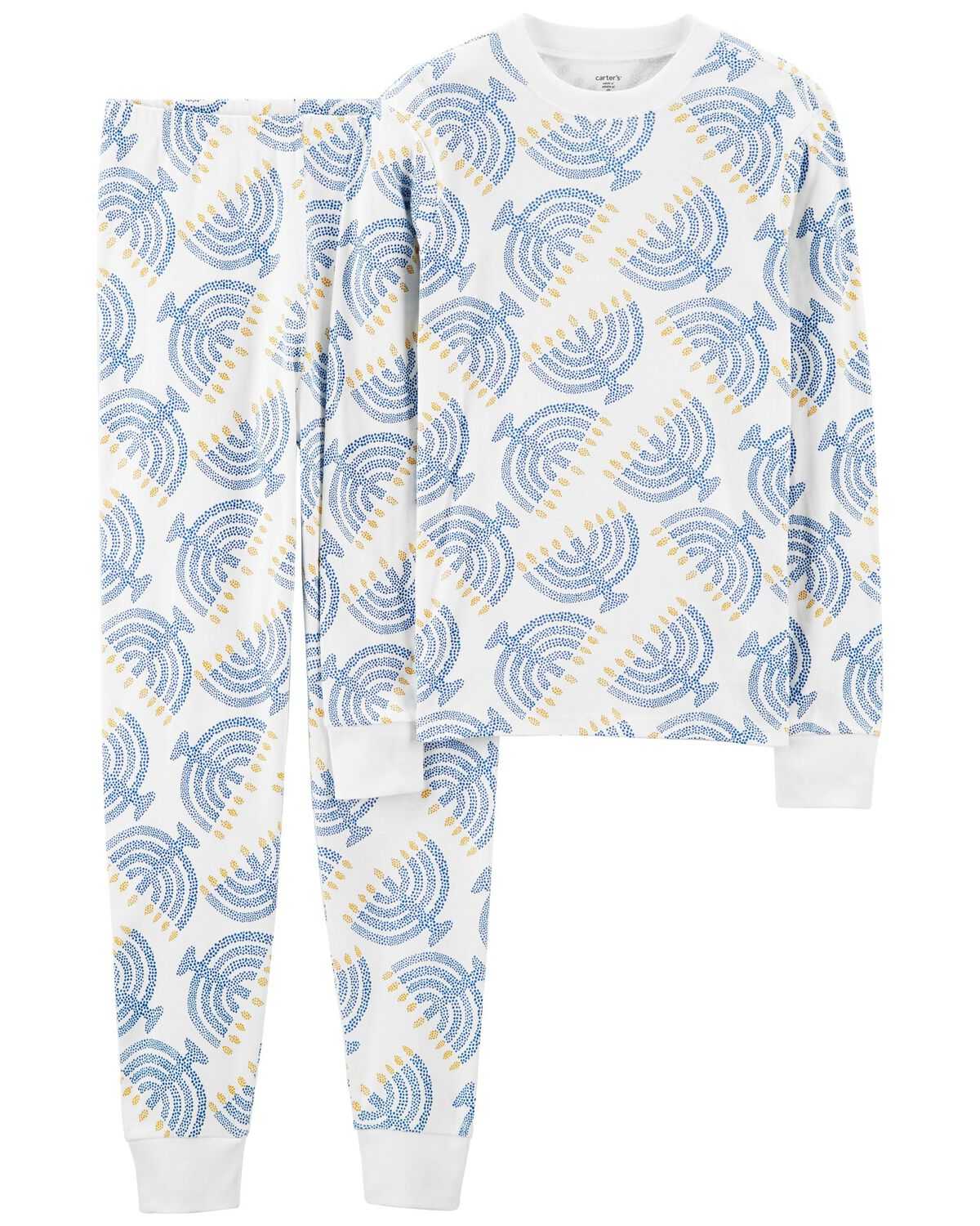Blue Adult 2-Piece Hanukkah 100% Snug Fit Cotton Pajamas | carters.com