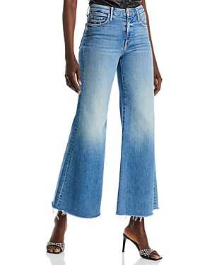 Mother The Roller High Rise Wide Leg Jeans in Riding the Cliffside