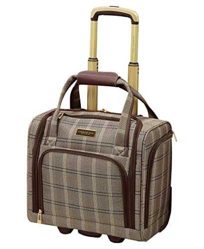 London Fog Brentwood II 2-Wheel Under The Seat Bag, Cappuccino, Carry-On 15-Inch