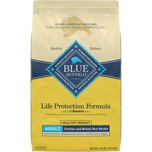 Blue Buffalo Life Protection Formula Healthy Weight Chicken & Brown Rice Recipe Dry Dog Food, 30-lb
