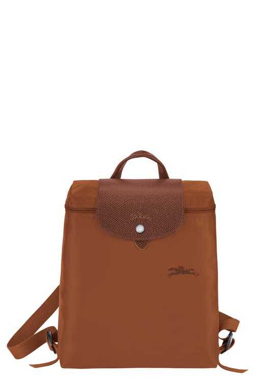 Longchamp Le Pliage Recycled Canvas Backpack in Cognac at Nordstrom